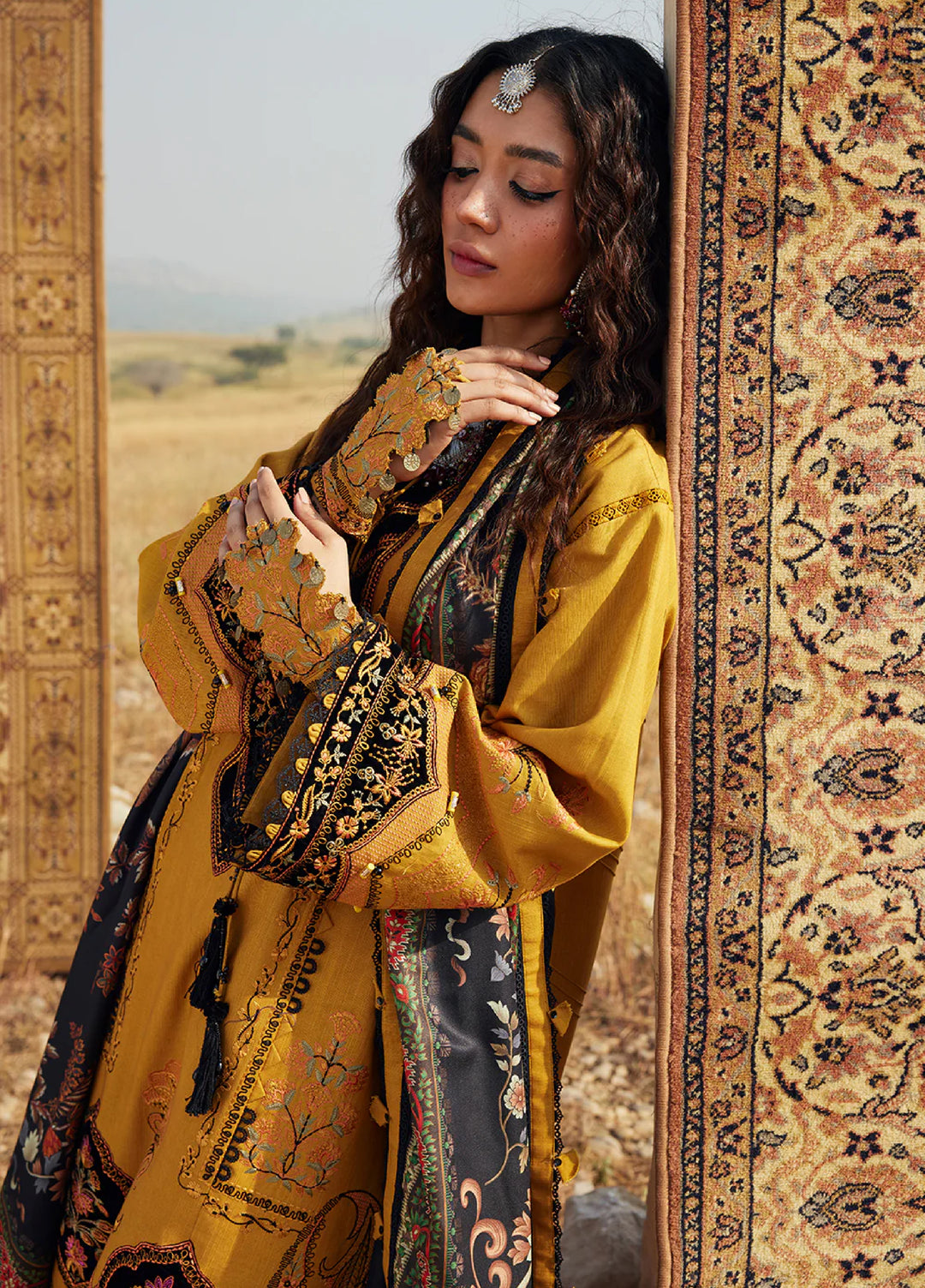 Saira Rizwan Unstitched Khaddar Embroidered Suits 3 Piece SR25UW D-03 Zard - Winter Collection