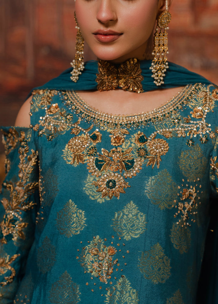 Lia by Miras Women Pret 3 Piece Embroidered Banarsi Khaddi NAZA - Festive Collection