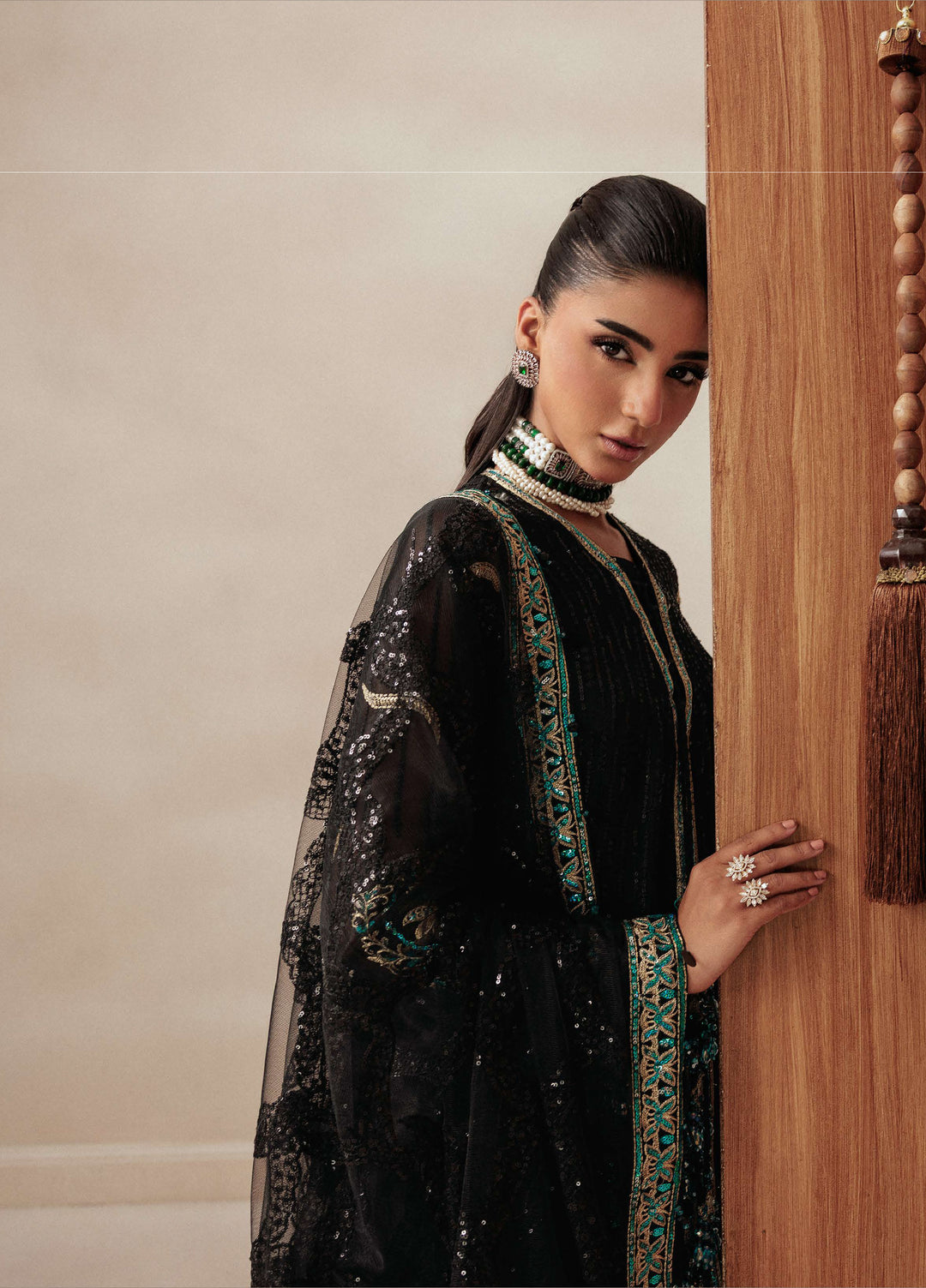 Aik Shaam by AIK Atelier Unstitched Chiffon Embroidered 3 Piece Suit AIK26US D-05 - Wedding Collection