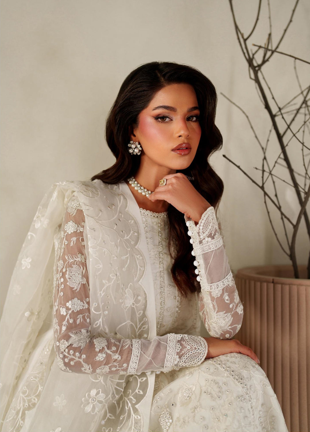 Muse Thread by Zarif Unstitched Organza Embroidered Suits 3 Piece ZRF25MT 03 SAHIL - Festive Collection