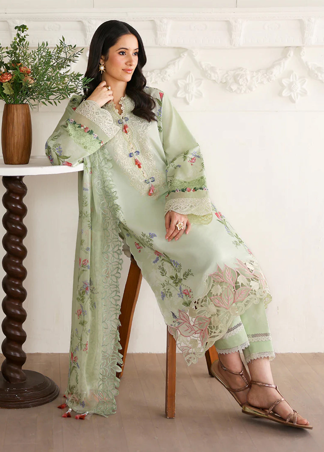 Sunlit Tales by Roheenaz Unstitched Embroidered Lawn 3 Piece Suit RN26ULS Meadow Glow RUNSS260705 - Lawn Collection