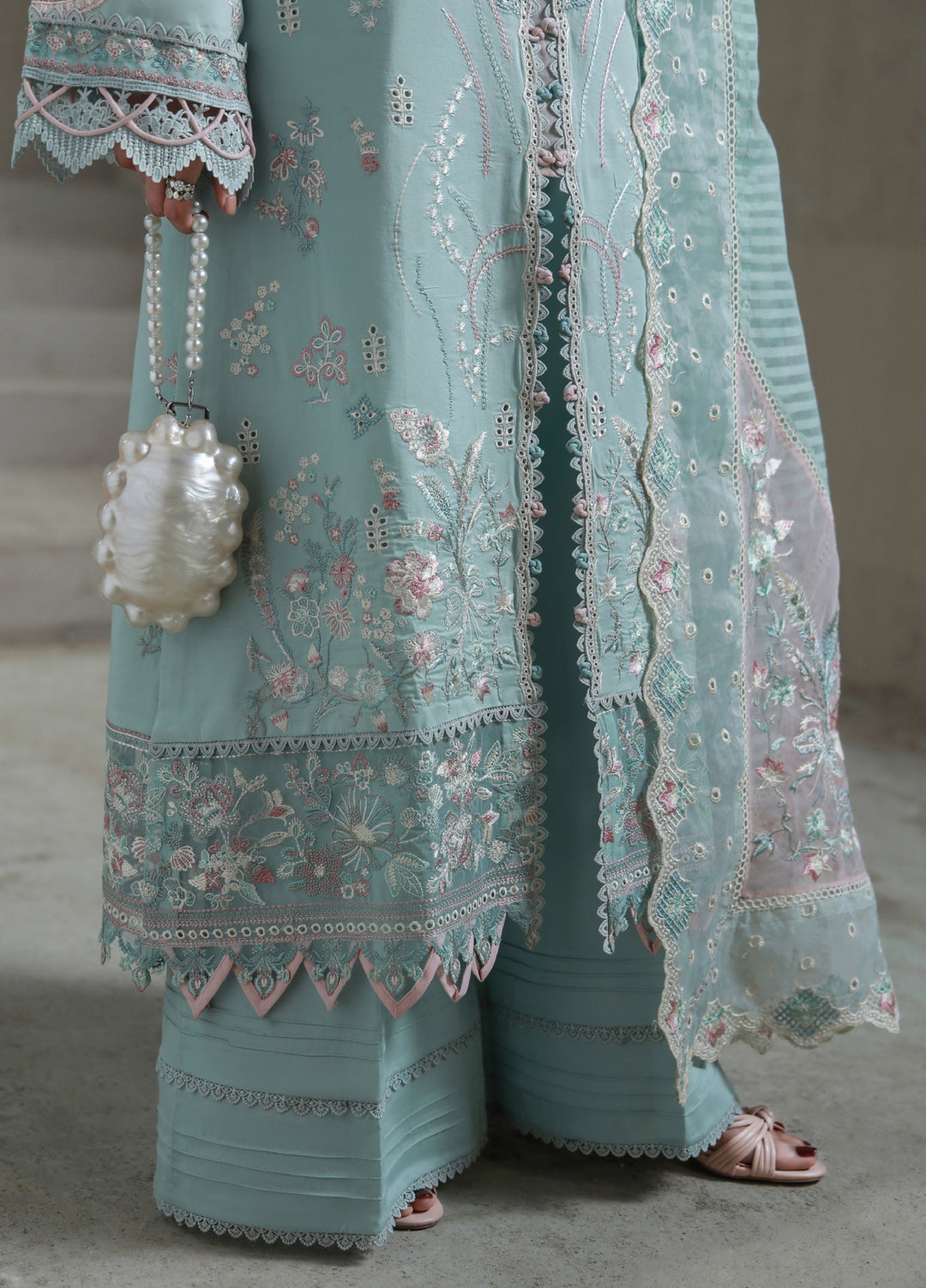 Saagar by Aabyaan Unstitched Embroidered Luxury Lawn 3 Piece Suit ABY26USL AL-10 Aaban - Festive Collection