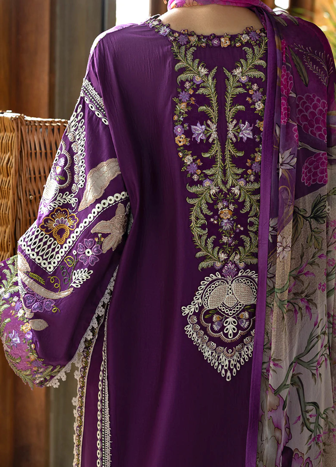 Mon Tresor by Esmel Unstitched Embroidered Luxury Lawn 3 Piece Suit EML26UMT D12-Aura - Summer Collection