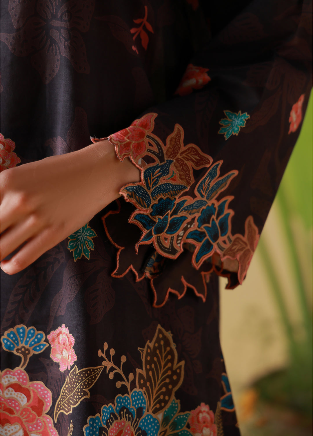 Sahar Unstitched Printed Cambric 2 Piece Suit SS1-26-30 Coffee Bloom - Summer Collection