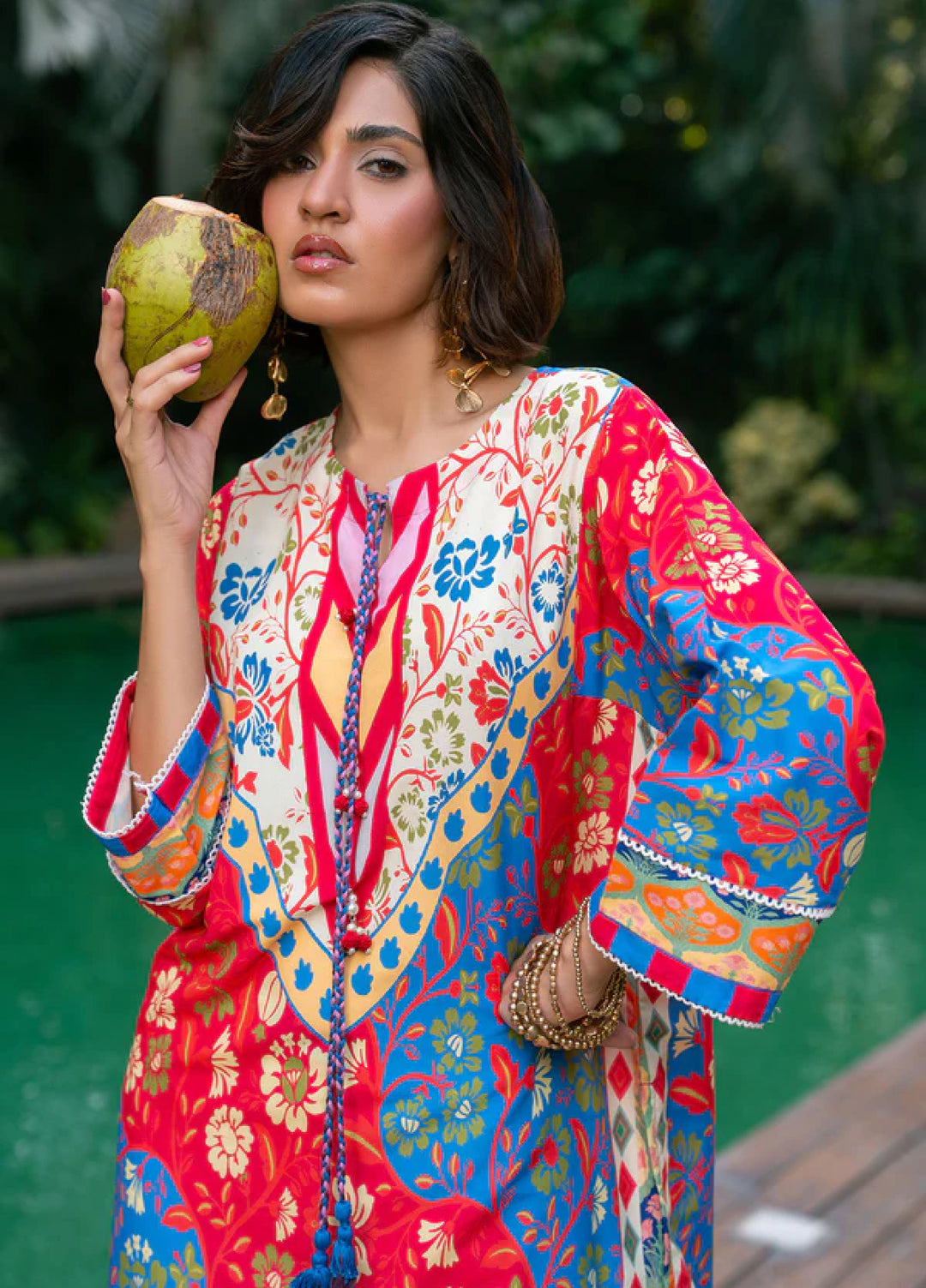 Nairah Women Pret Printed Arabic Lawn Suit NAH26PN Zinnia - Spring Collection