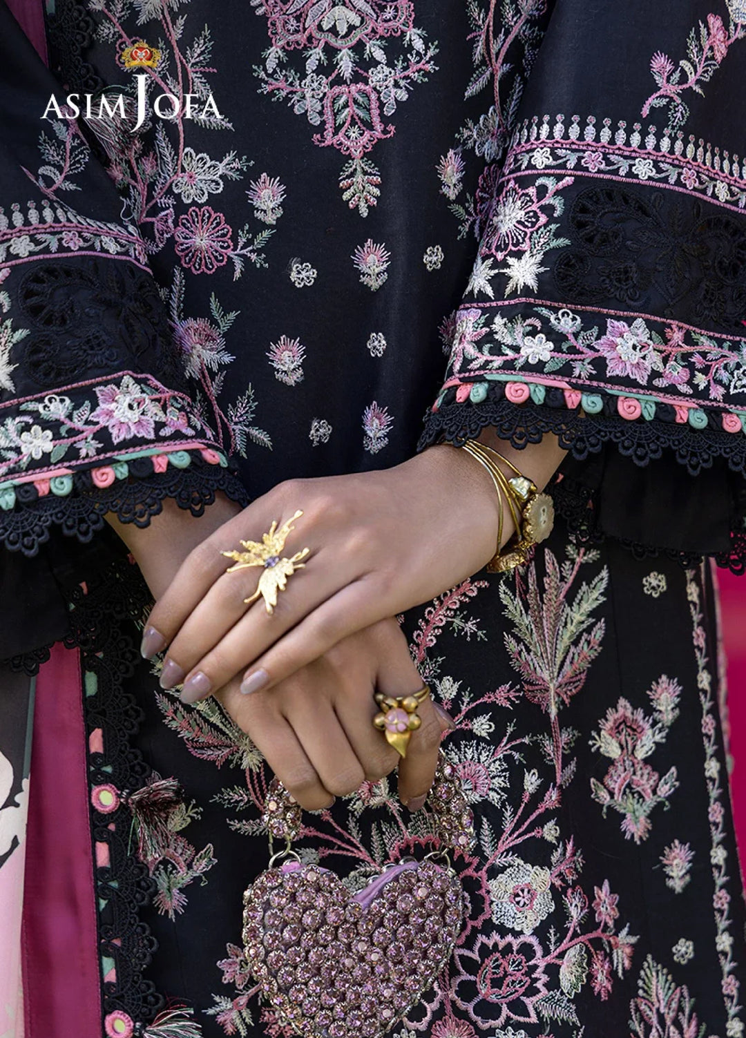 Asim Jofa Unstitched Embroidered Luxury Lawn 3 Piece Suit AJ26ULL AJULW-05 - Festive Collection