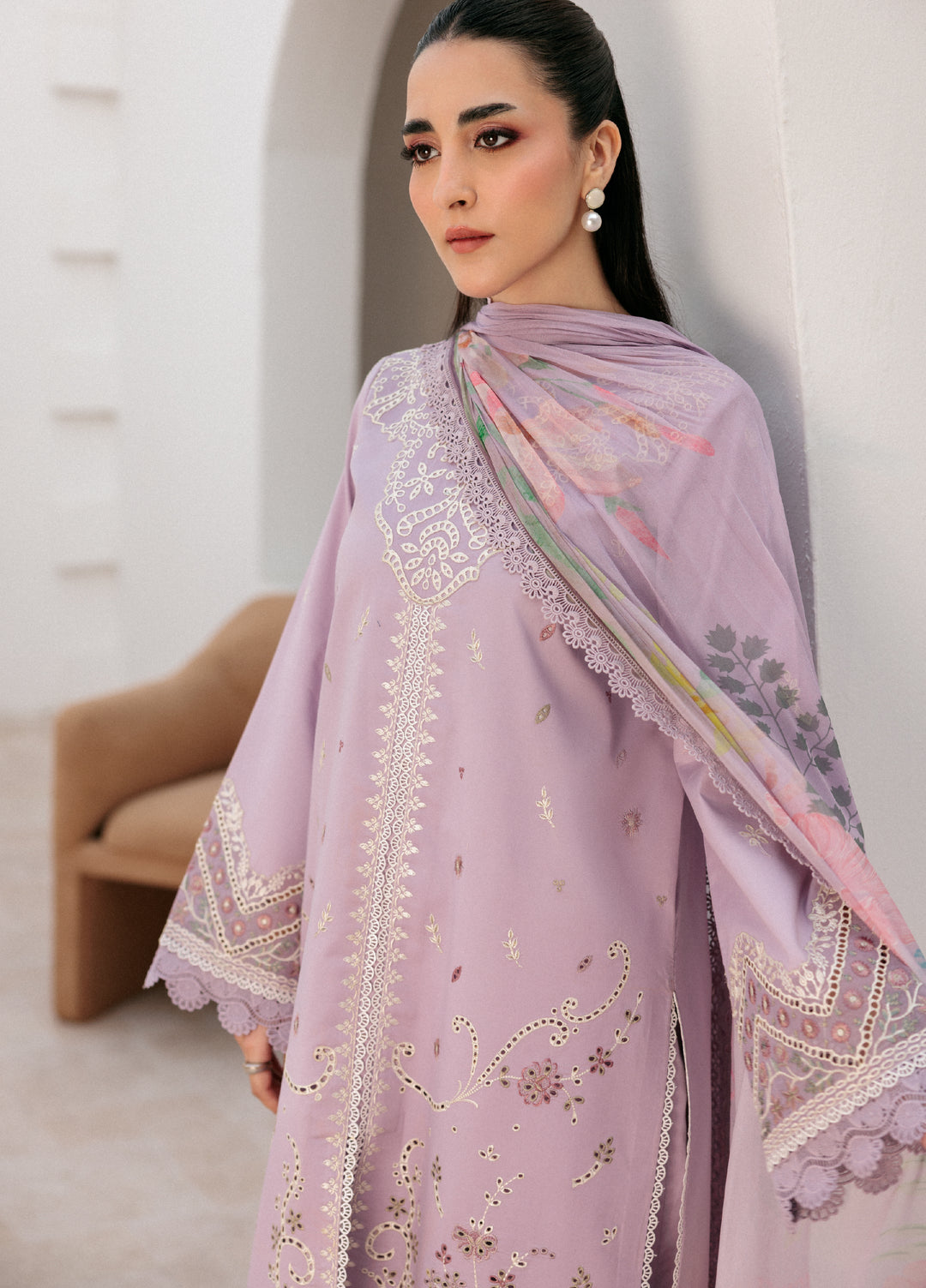 Zync by Florent Untitched Lawn Embroidered 3 Piece Suit FL26UZ FZ-3B - Summer Collection