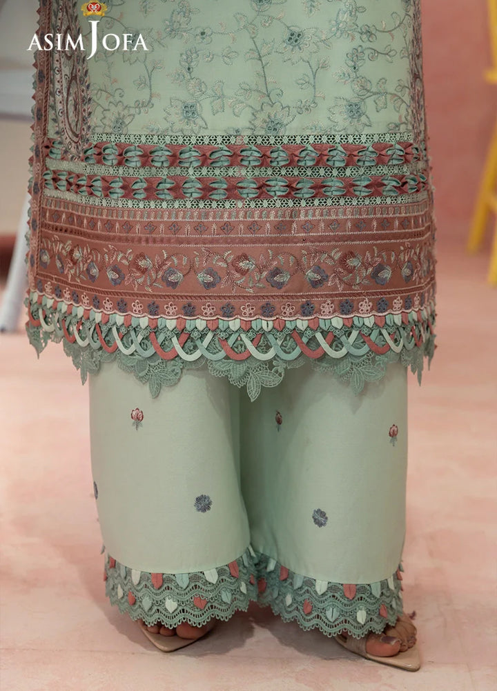 Asim Jofa Unstitched Embroidered Luxury Lawn 3 Piece Suit AJ26ULL AJULW-08 - Festive Collection