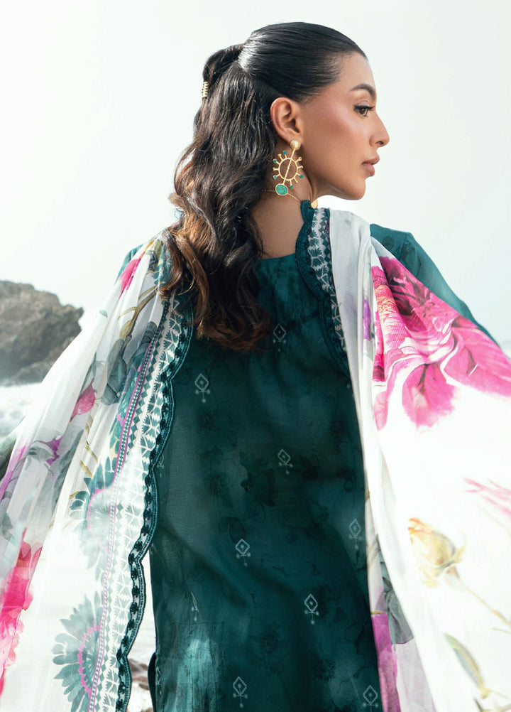 Gardenia by Nureh Unstitched Embroidered Lawn 3 Piece Suit NU26UGL NSG-198 - Summer Collection