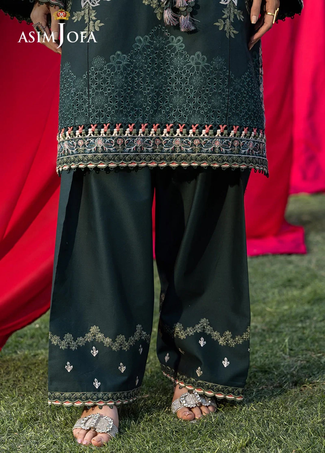 Asim Jofa Unstitched Embroidered Luxury Lawn 3 Piece Suit AJ26ULL AJULW-06 - Festive Collection