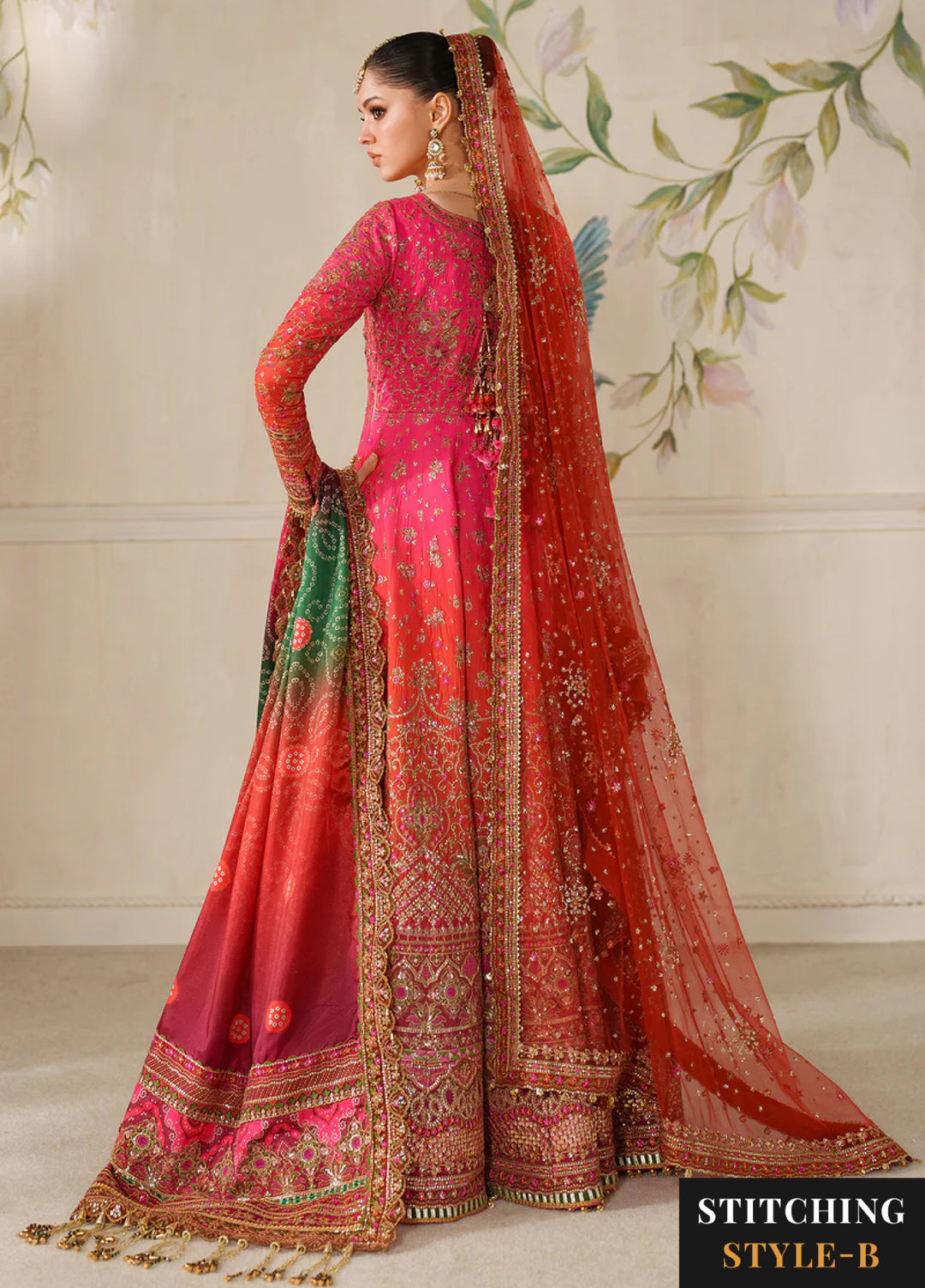 Chantelle by Baroque Unstitched Embroidered Raw Silk 3 peice BQ25CF V14- D 03 - Formals Collection