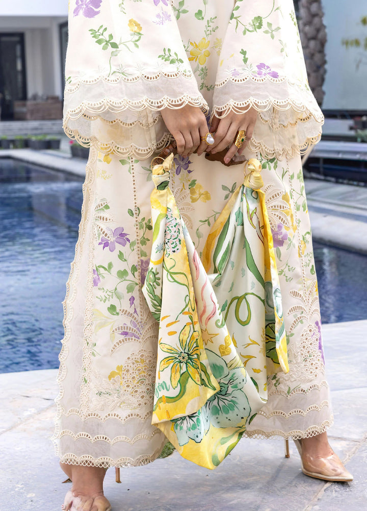 Flow by Crimson Unstitched Embroidered Lawn 3 Piece Suit CR26UFL D4 A-Opal - Festive Collection
