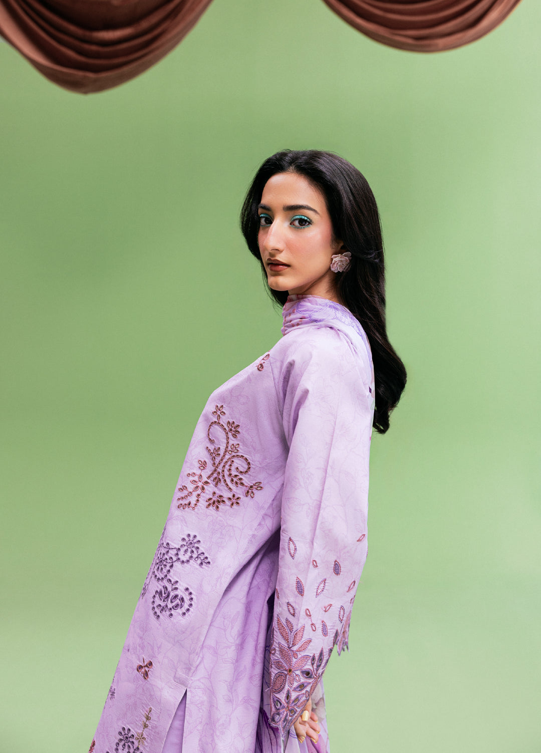 Zync by Florent Unstitched Embroidered Printkari Lawn 3 Piece Suit FL26UZP FZ-1A - Summer Collection