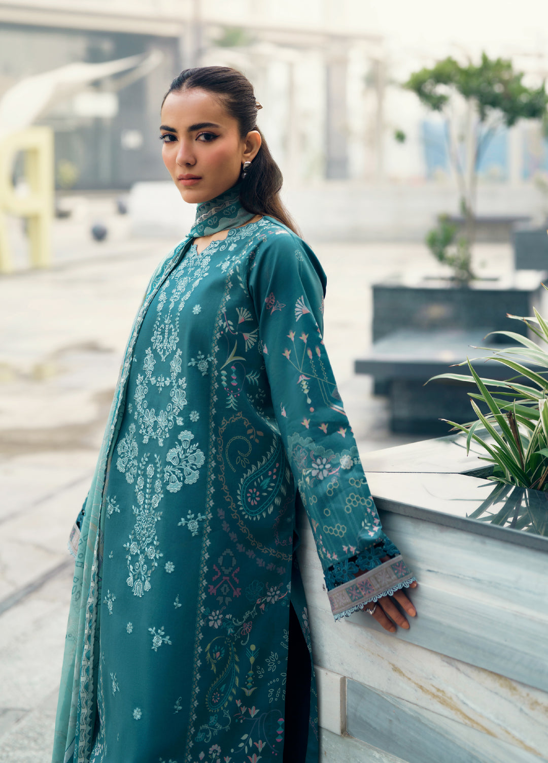 Zync by Florent Unstitched Embroidered Lawn 3 Piece Suit FL26ZU FZ-8A - Summer Collection