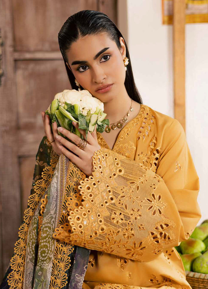 Bazar by Nureh Unstitched Chikankari Lawn 4 Piece Suit NU26UNL NE-254 - Eid Collection