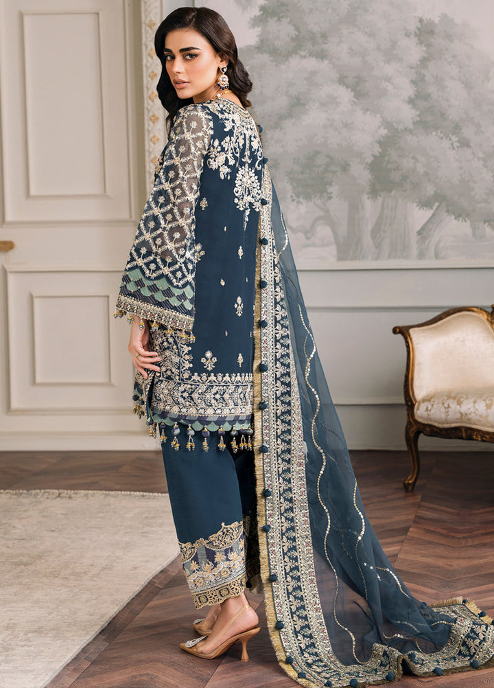 Chantelle by Baroque Unstitched Chiffon Embroidered Suits 3 Piece BQ25FC CH12-01 - Festive Collection