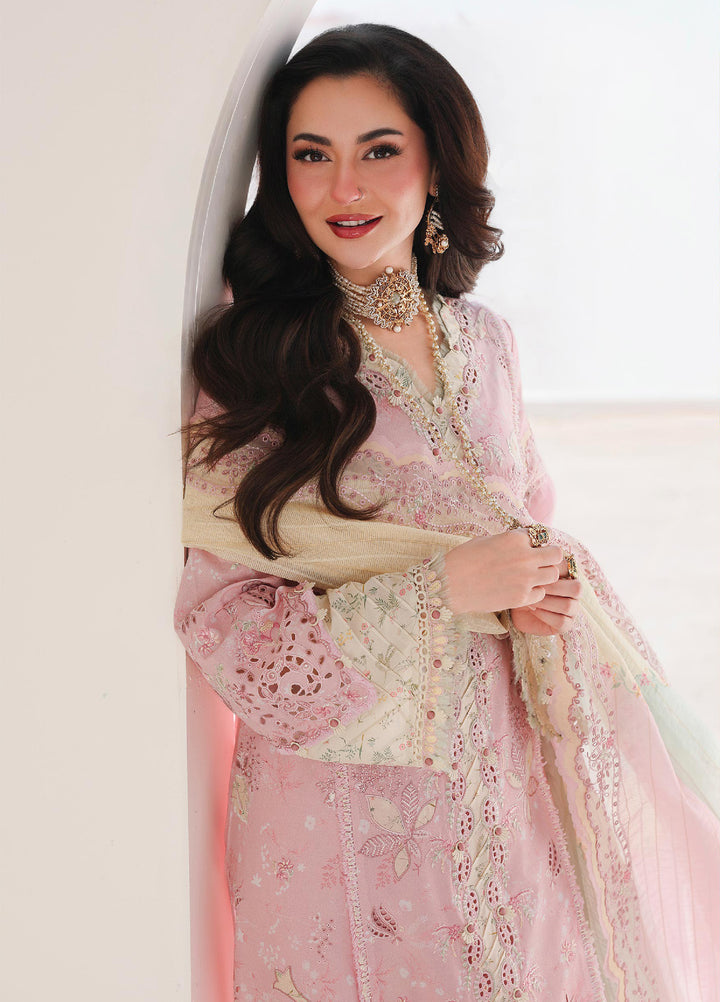 Sahil by Qalamkar Unstitched Embroidered Luxury Lawn 3 Pcs Suit QLK26US SA-09 Haniya - Summer