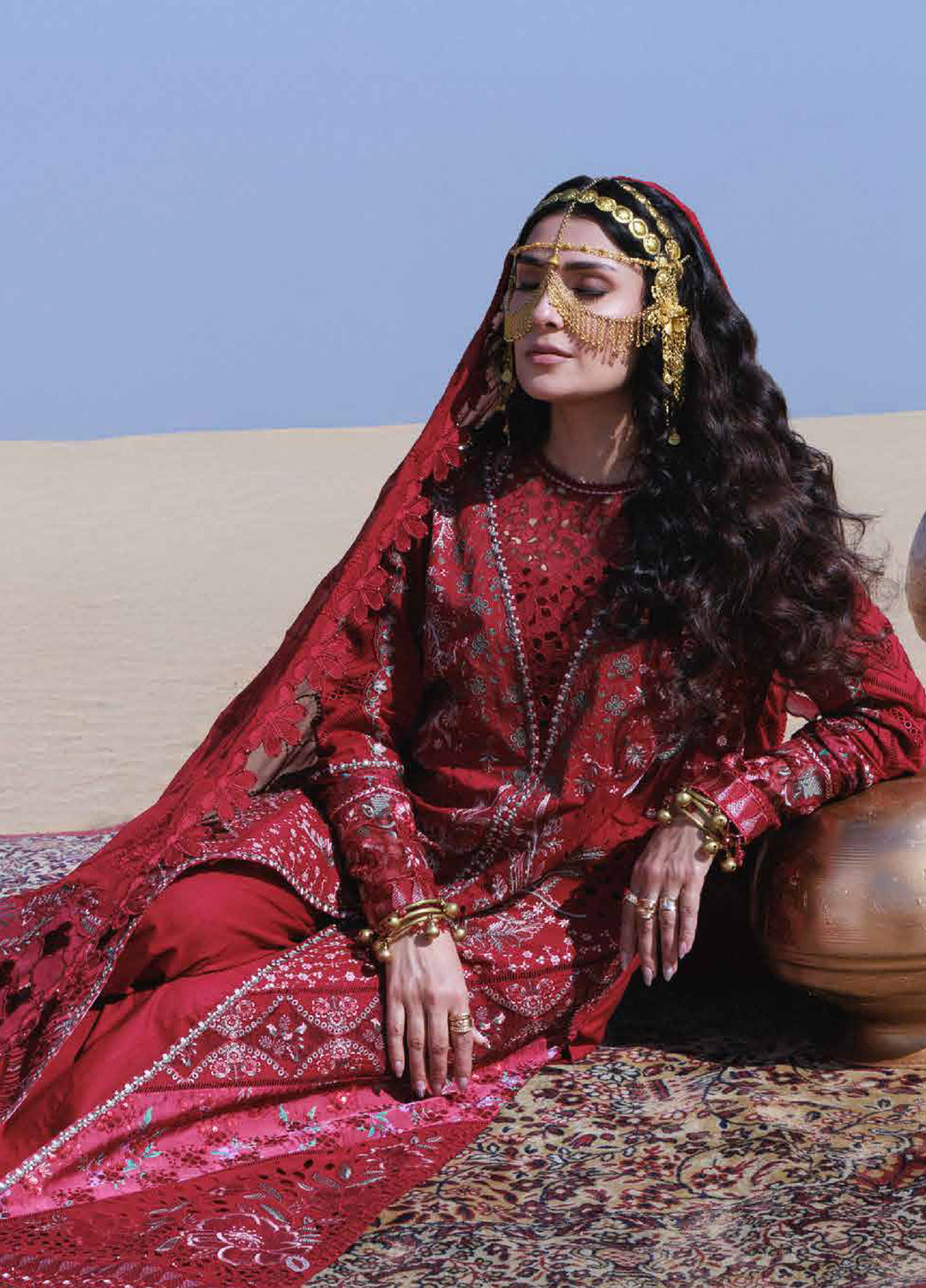 Aman by Nureh Unstitched Embroidered Luxury Lawn 3 Piece Suit NU26UA NE-230 - Festive Collection