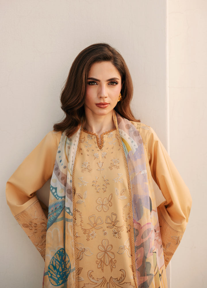 Zync by Florent Unstitched Embroidered Lawn 3 Piece Suit FL26ULZ FZ-8B - Lawn Collection