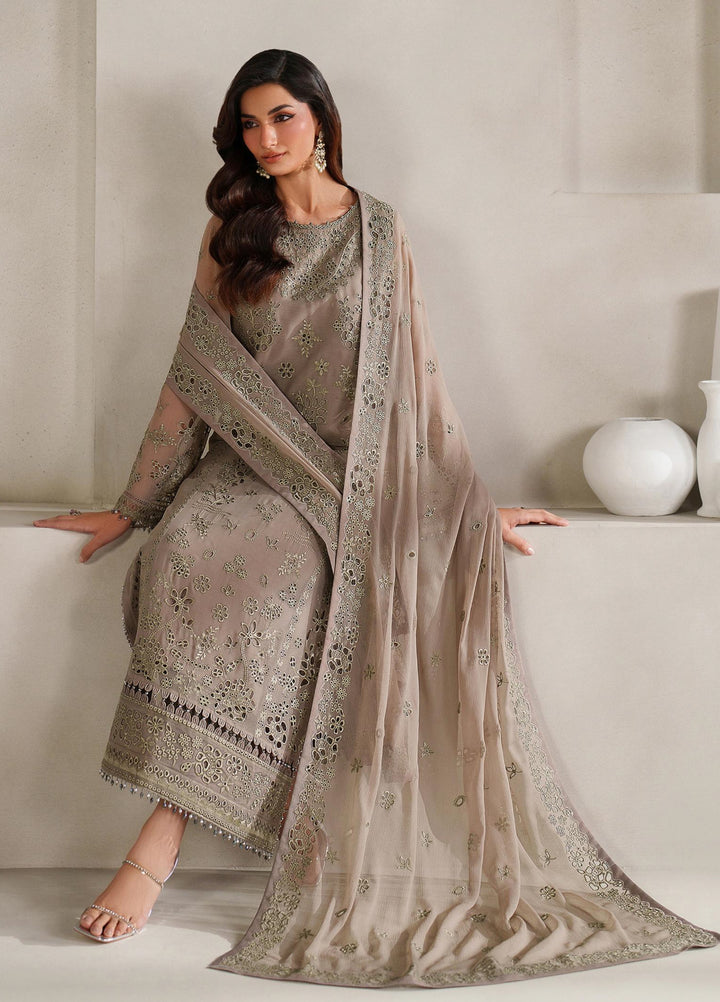 Muse Thread by Zarif Unstitched Chiffon Embroidered Suits 3 Piece ZRF25MT 08 AABROO - Festive Collection