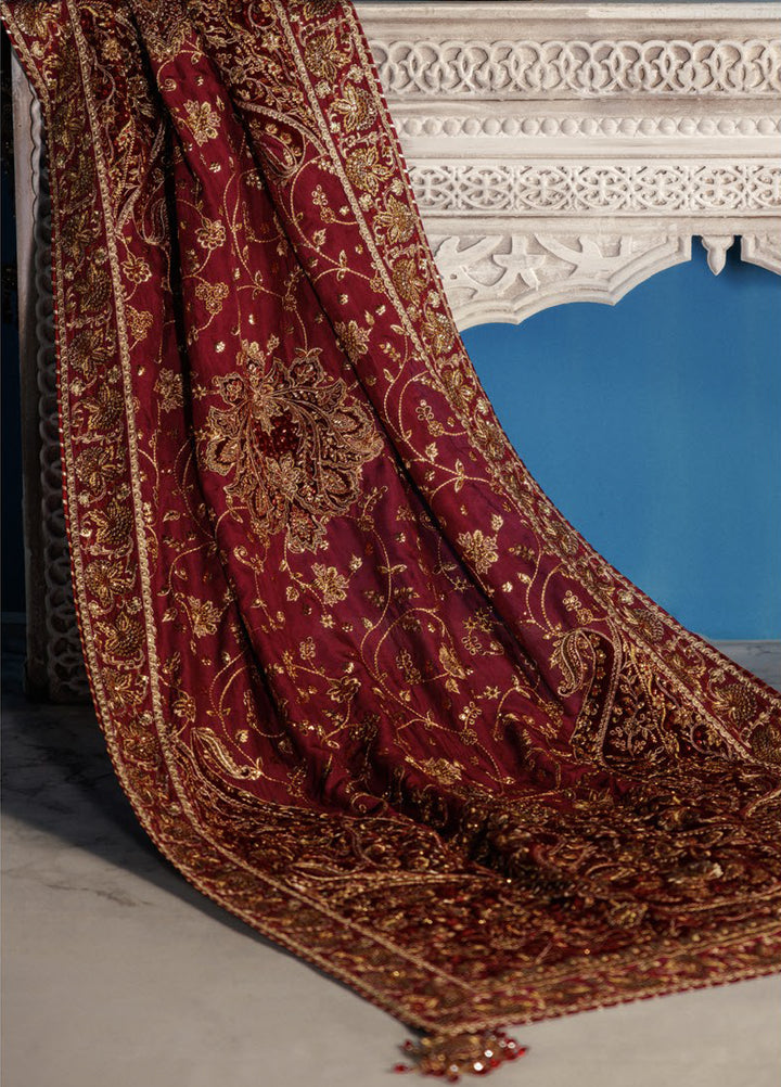 AIK Udaipur Velvet Unstitched Luxury Embroidered Saree AIK25 D-09 - Formals Collection