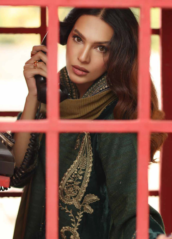 Charizma Signature Unstitched Embroidered Peach Leather 3 Piece CRZ25SP CSW5-07 - Winter Collection