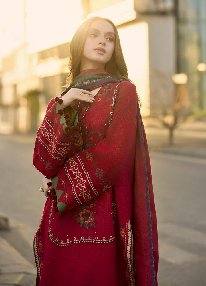 Poshima by Charizma Unstitched Embroidered Peach Leather Suits 3 Piece CHR26PU PSW5-29 - Winter Collection