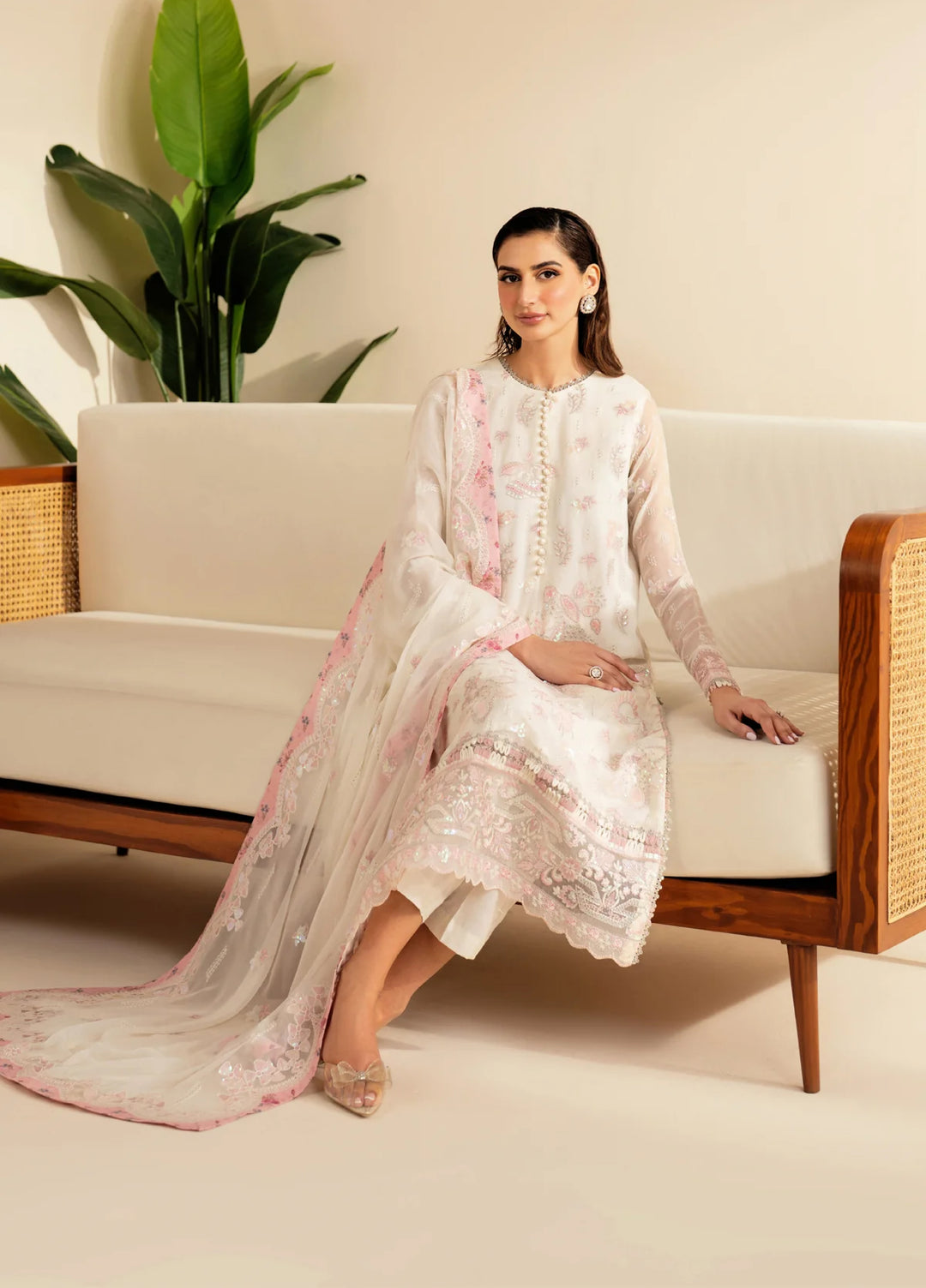 Xenia Formal Unstitched Luxury Chiffon Suits 3 Piece XE25FL Reve - Formals Collection