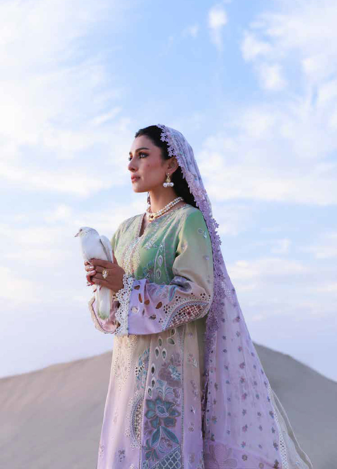 Aman by Nureh Unstitched Embroidered Luxury Lawn 3 Piece Suit NU26UA NE-228 - Festive Collection