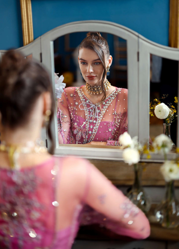 The Muse by Mushq Unstitched Net Embroidered Suits 3 Piece MU26TM Arwen - Wedding Collection