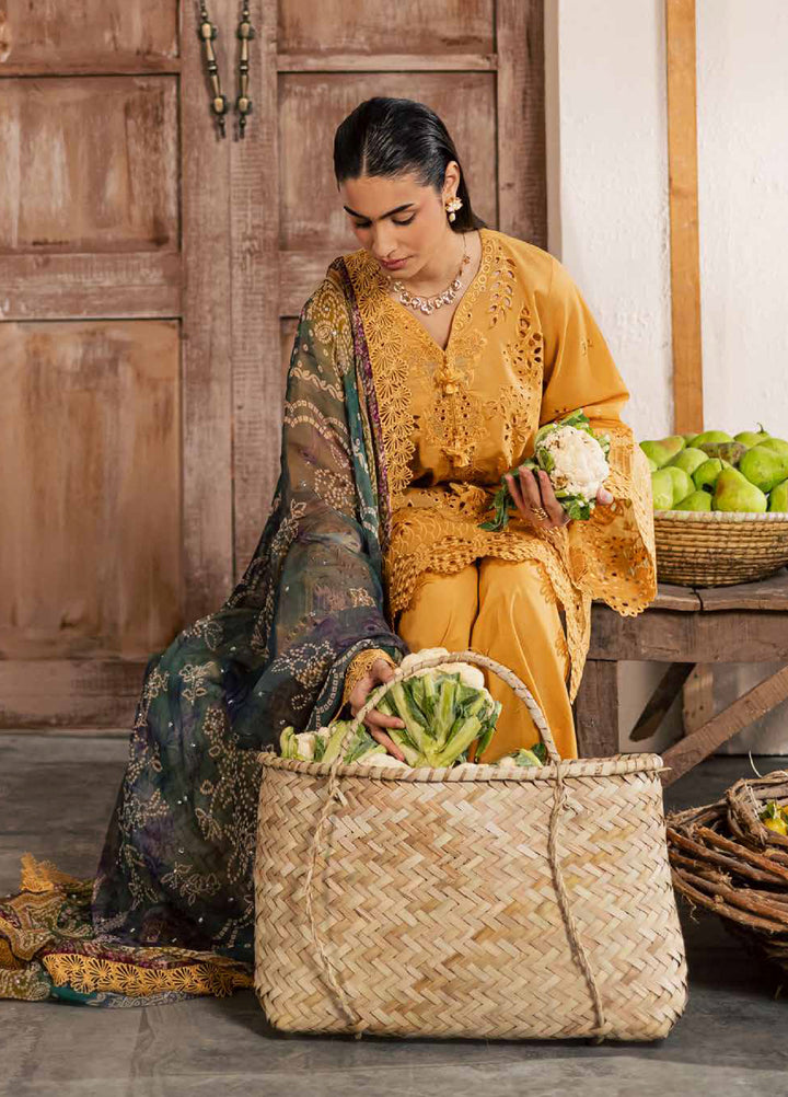 Bazar by Nureh Unstitched Chikankari Lawn 4 Piece Suit NU26UNL NE-254 - Eid Collection