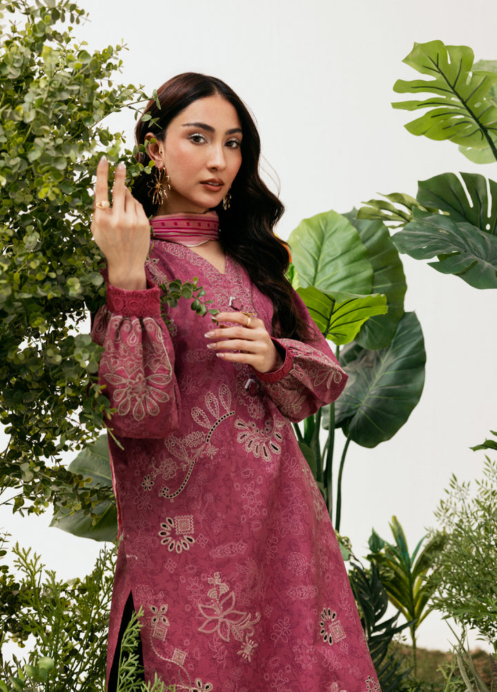 Zync by Florent Unstitched Embroidered Printkari Lawn 3 Piece Suit FL26UZP FZ-6B - Summer Collection