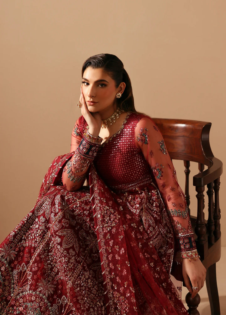 Xenia Formals Unstitched Embroidered Net 3 Piece Suit XF26UF D-8 DUREZA - Festive Collection