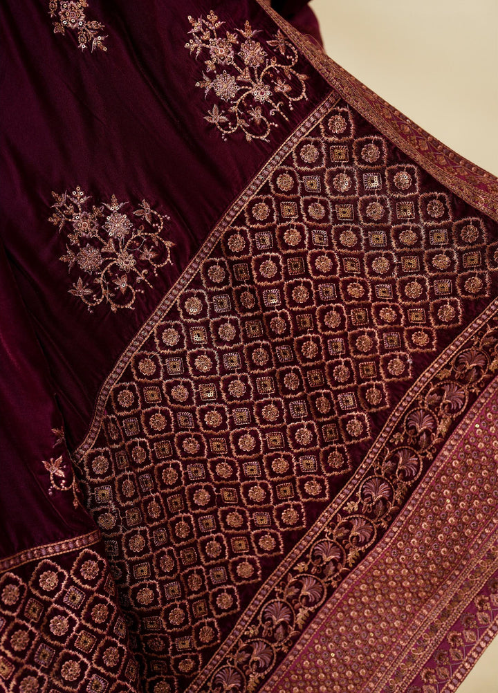 Zarif Unstitched Embroidered Raw Silk Suits 3 Piece ZRF25UF  ZRF-VS-02 - Festive Collection