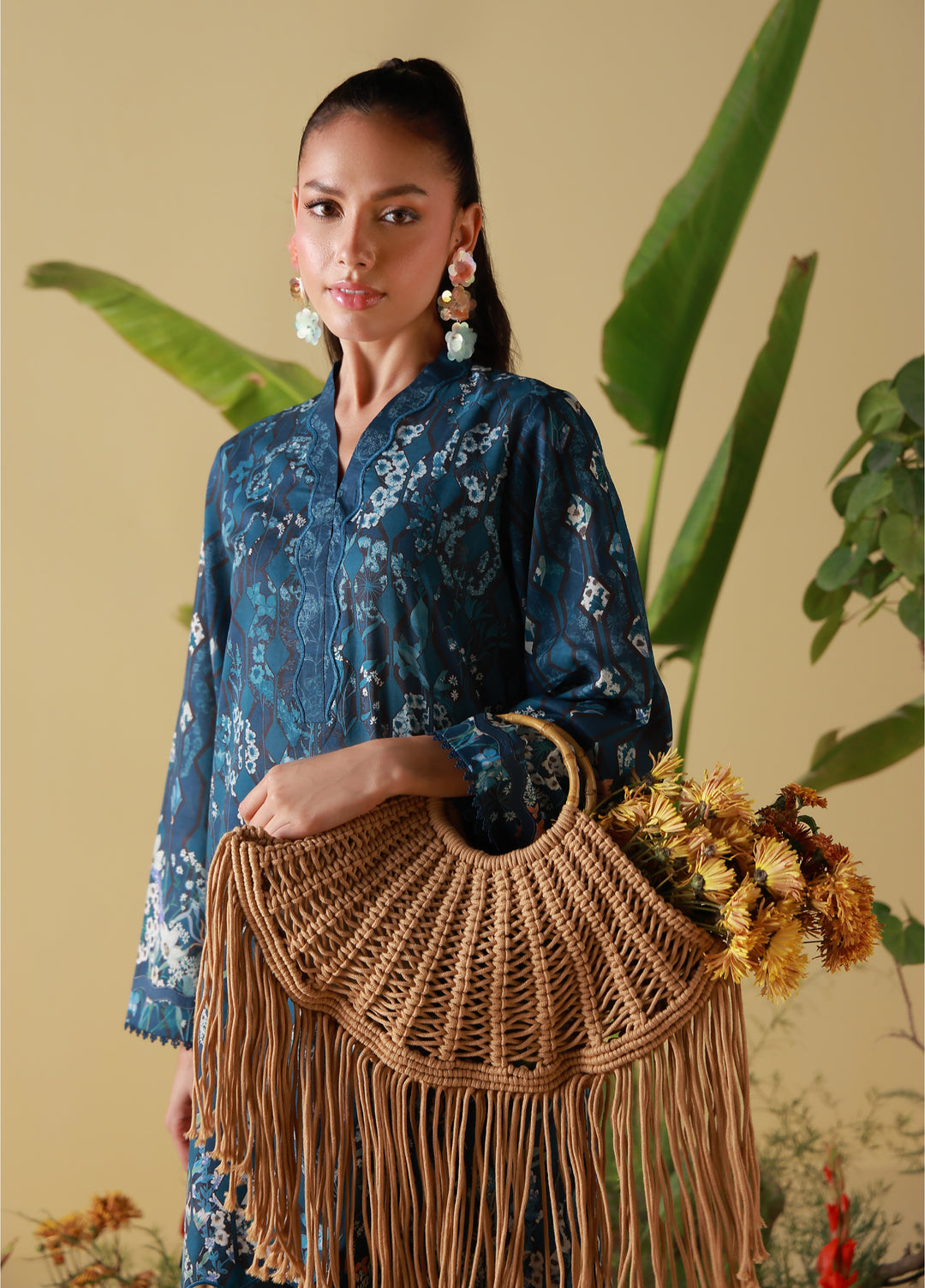 Sahar Unstitched Printed Cambric 2 Piece Suit SS1-26-26 Twilight Botanica - Summer Collection