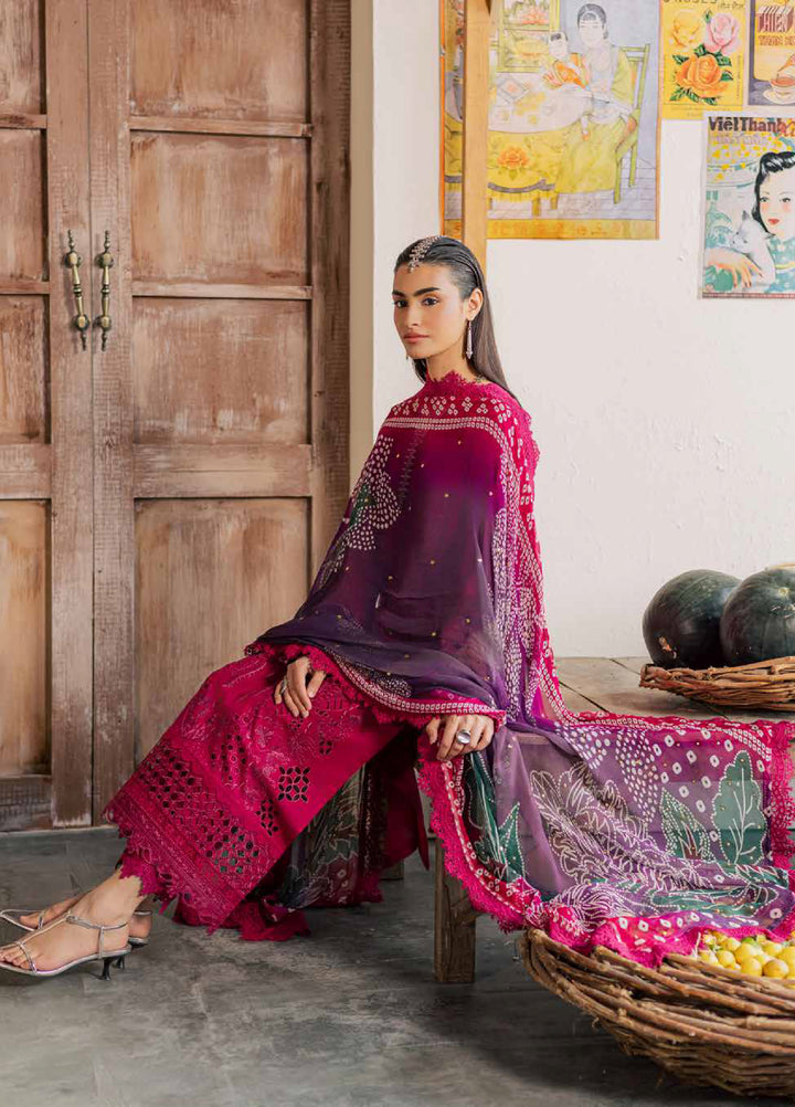 Bazar by Nureh Unstitched Chikankari Lawn 4 Piece Suit NU26UNL NE-255 - Eid Collection