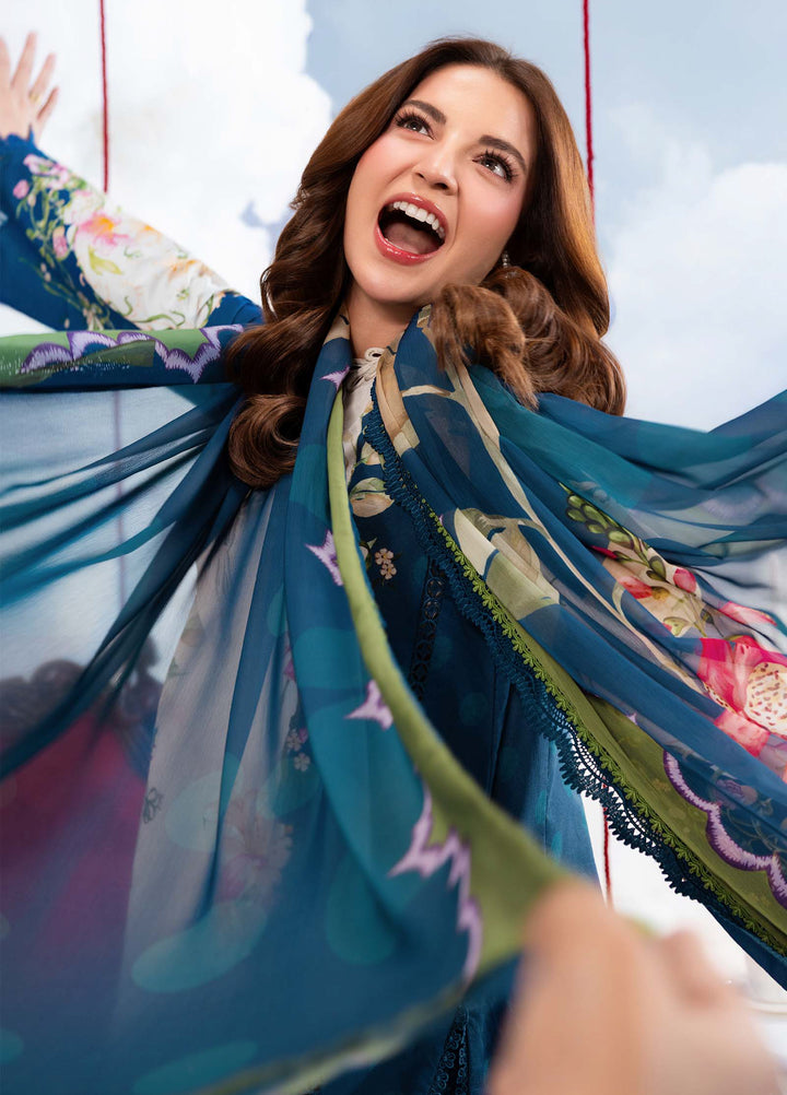 M Basics by Maria B Unstitched Embroidered Lawn 3 Piece Suit MB26SSEL MB-CUSV14-05B - Eid Collection