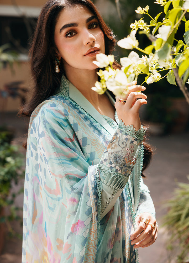 Zync by Florent Unstitched Embroidered Lawn 3 Piece Suit FL26ULZ FZ-3A - Lawn Collection