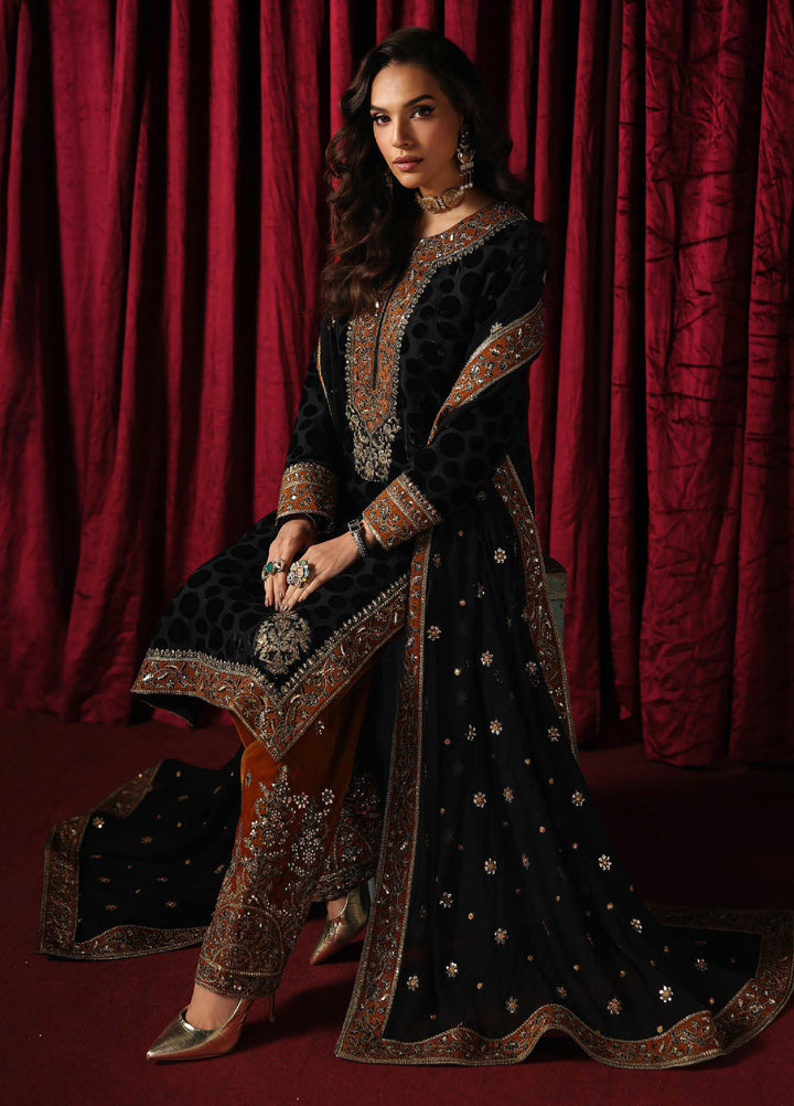 Signora by Charizma Unstitched Velvet Embroidered Suits 3 Piece CRZ25SV CVT5-14 - Festive Collection