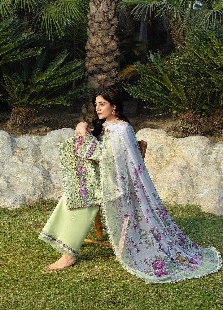 Elaf Premium Chikankari Unstitched Printed Lawn 3 Piece Suit EL26UPC ERC 2A HINA - Summer Collection