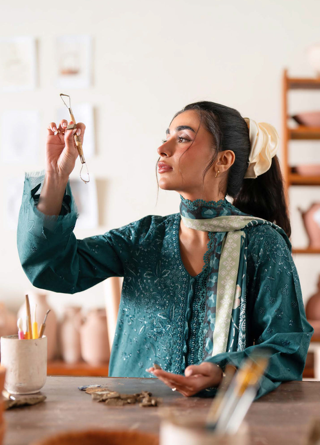 Raha by Nureh Unstitched Embroidered Jacquard Lawn 3 Piece Suit NU26URJ NE-237 - Festive Collection