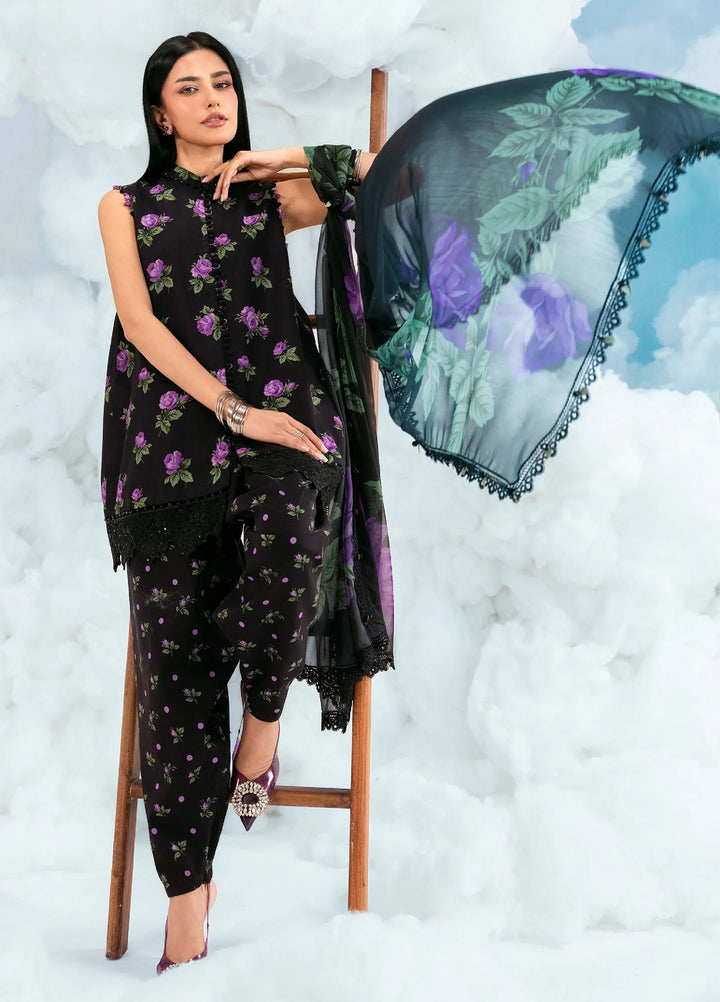 M Basics by Maria B Unstitched Embroidered Lawn 3 Piece Suit MB26SSEL MB-CUSV14-09B - Eid Collection