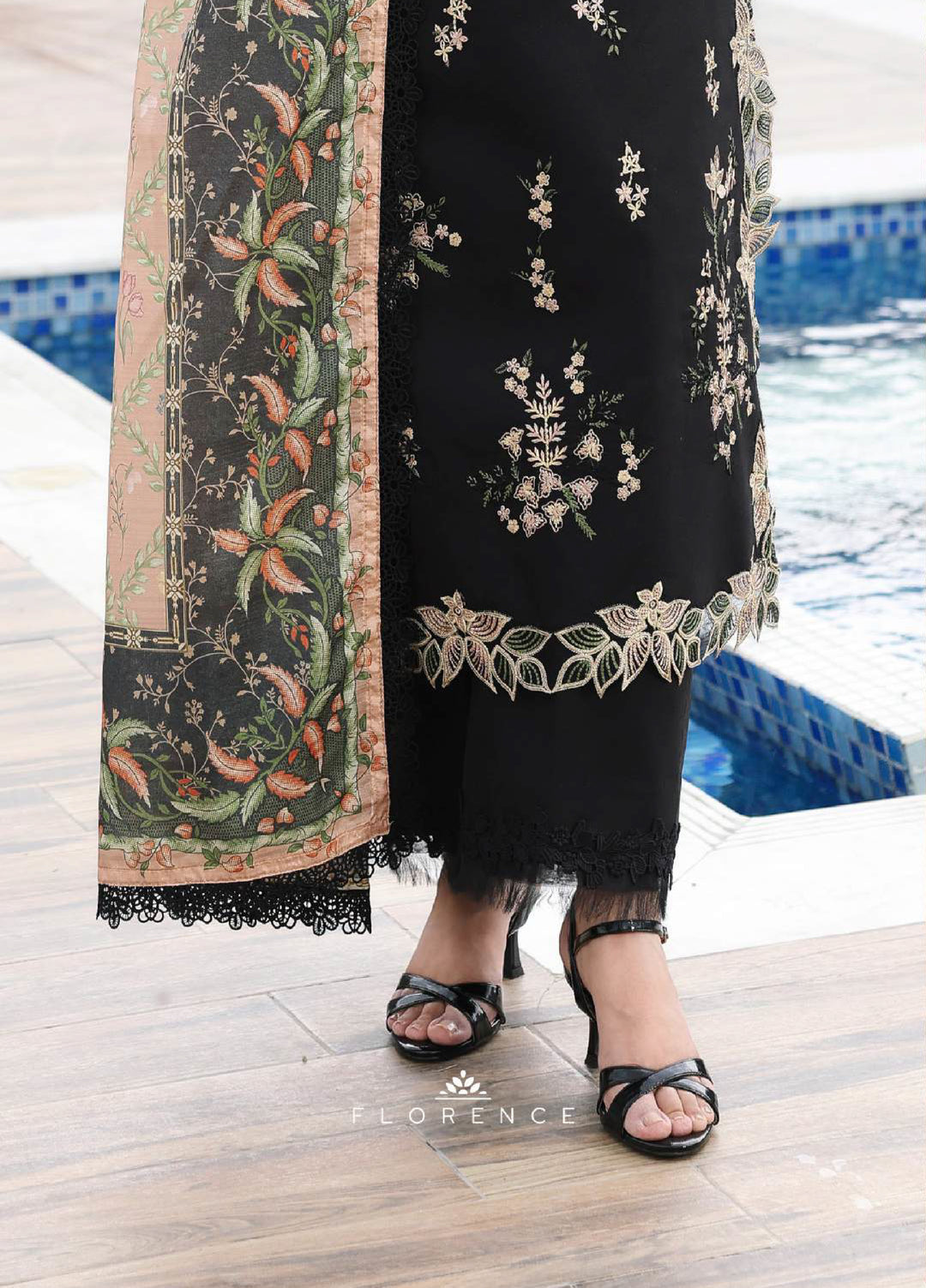 Florence by Rang Rasiya Unstitched Embroidered Lawn 3 Piece Suit RR26ULF Afsaneh - Festive Collection