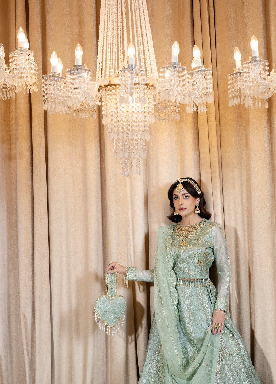 Maah-e-Noor Raum by Sarb Unstitched Embroidered Zari Tissue 3 Piece Suit RS26UMN MWF-07 - Wedding Collection