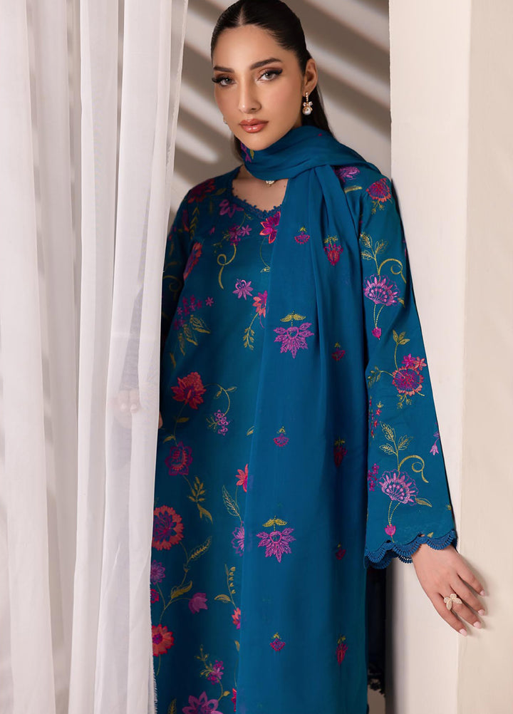 RajBari Exclusive Unstitched Embroidered Lawn 3 Piece Suit RB26UE D-11 - Summer Collection