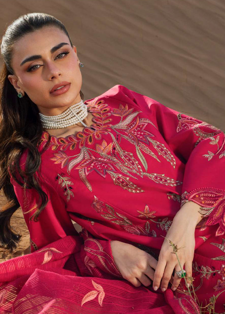 Rang Rasiya Premium Unstitched Embroidered Lawn 3 Piece Suit RR26UP D-9 Safa - Festive Collection