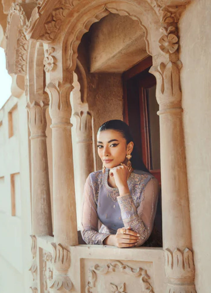 Mehr-un-Nissa By Florent Unstitched Wedding Embroidered Net 4 Piece FL25 FL-2 ZEENAT - Formals Collection