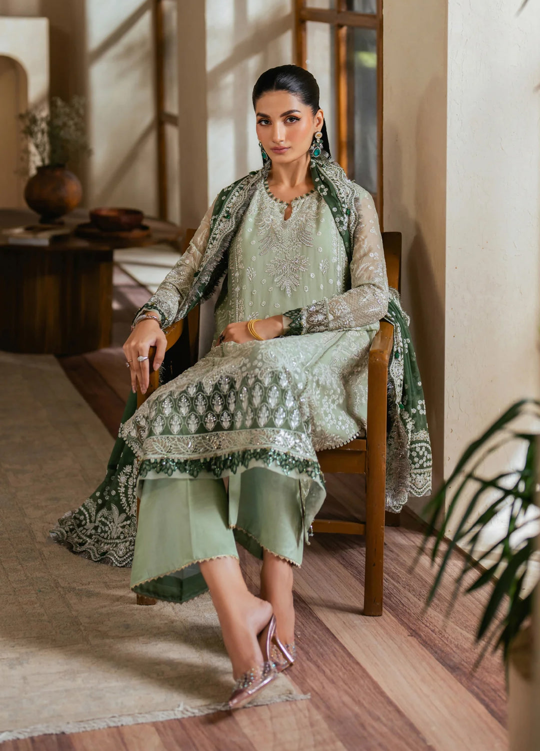 Xenia Formal Unstitched Luxury Chiffon Suits 3 Piece XE25FL Verdura - Formals Collection