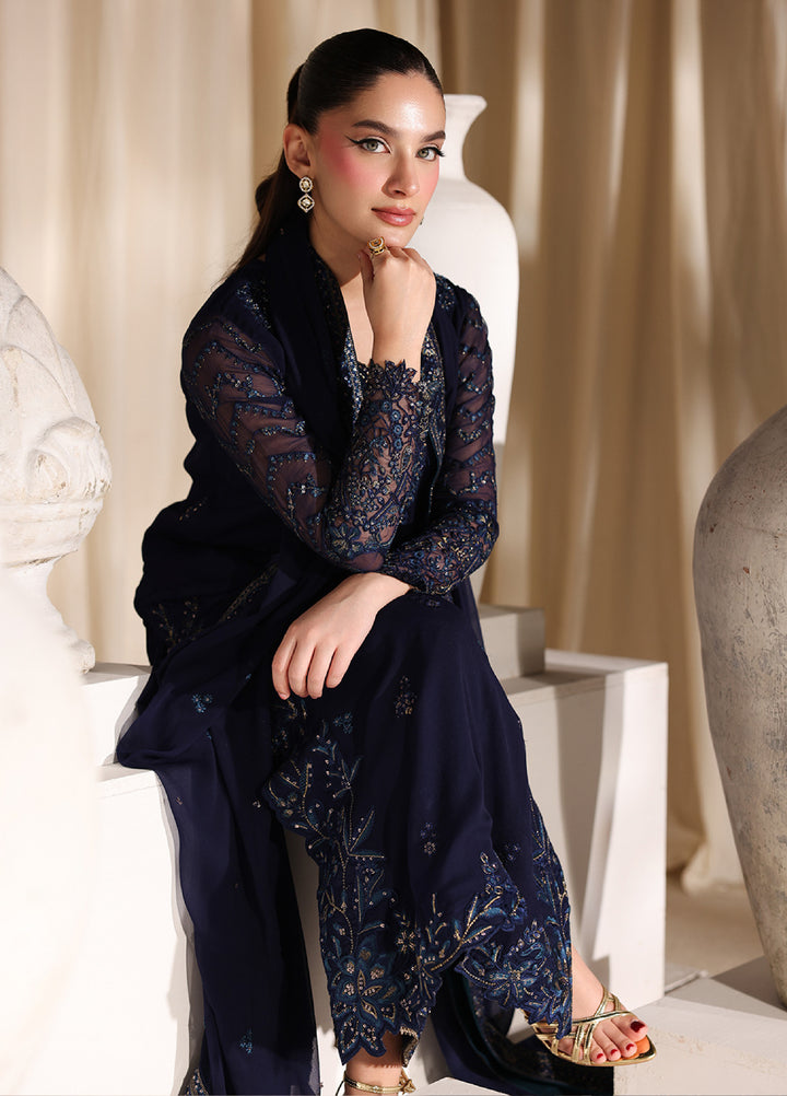 Azure Unstitched Embroidered Chiffon 3 Piece Suit AZ26ULC Nova Night - Festive Collection