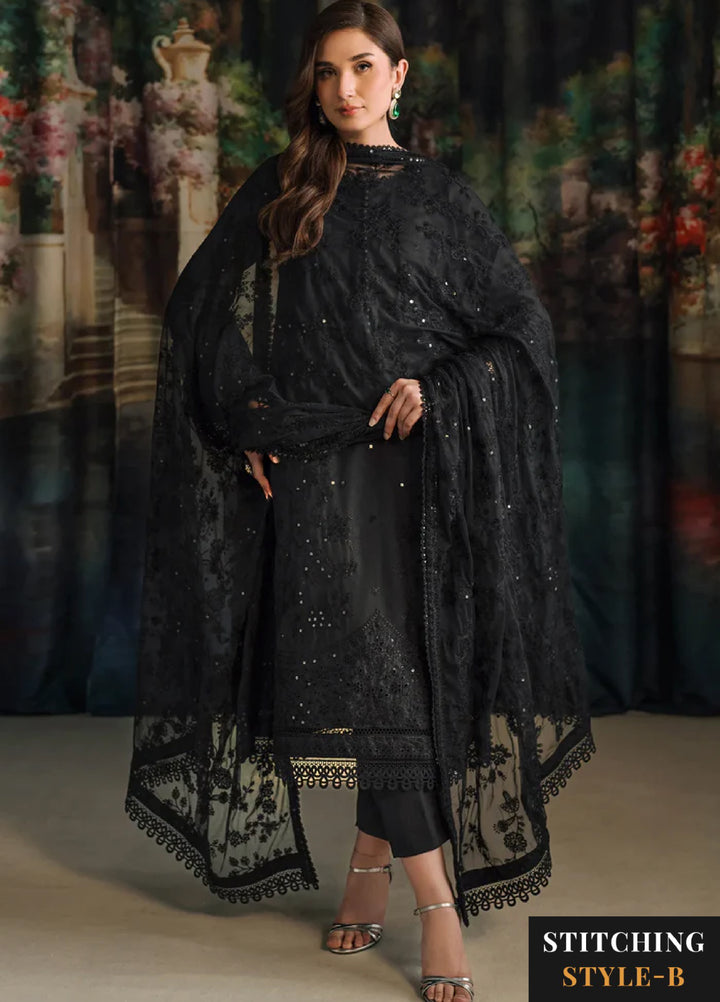 Zarif Women Unstitched Embroidered Raw Silk 3 Piece Suit ZR26UFC ZRF-RW-02 ZIVAH - Festive Collection